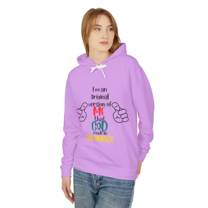 Original by Design: Unisex Lightweight Hooded Sweatshirt with Faith-Inspired Message