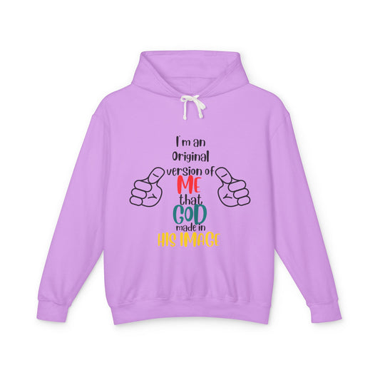 Original by Design: Unisex Lightweight Hooded Sweatshirt with Faith-Inspired Message