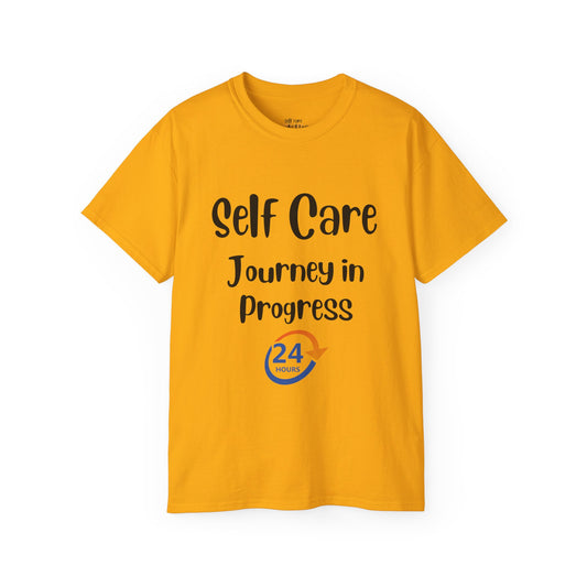 Self Care Journey in Progress' Tee Shirt from our Self Care Laughs & Logic Collection