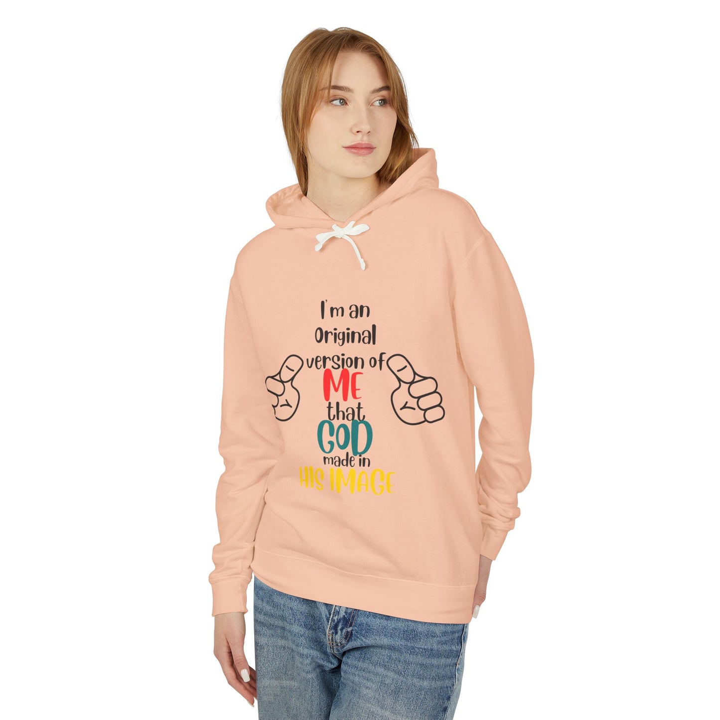 Original by Design: Unisex Lightweight Hooded Sweatshirt with Faith-Inspired Message