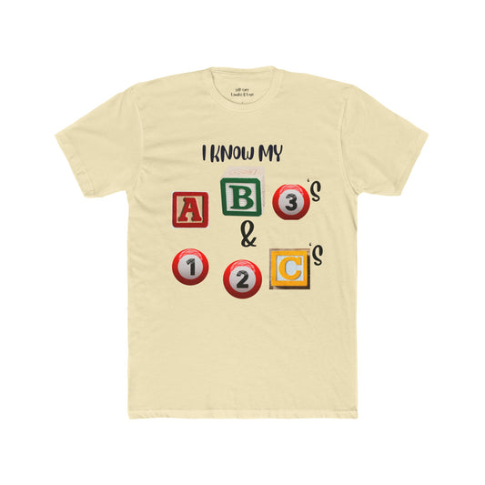 Alphabet Math Pro Tee Shirt, "I know my A, B, 3's & 1, 2, C's"