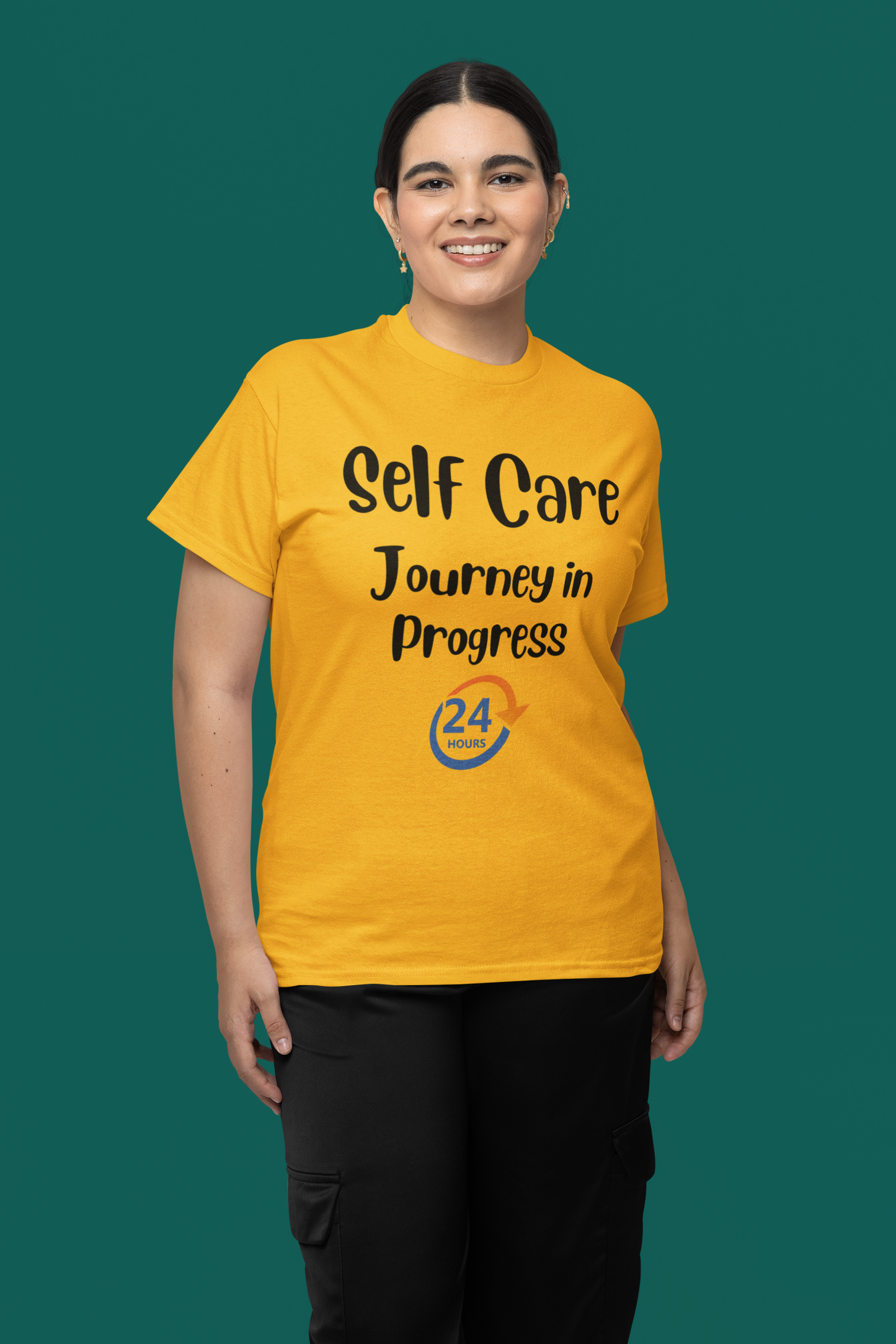 Self Care Journey in Progress' Tee Shirt from our Self Care Laughs & Logic Collection