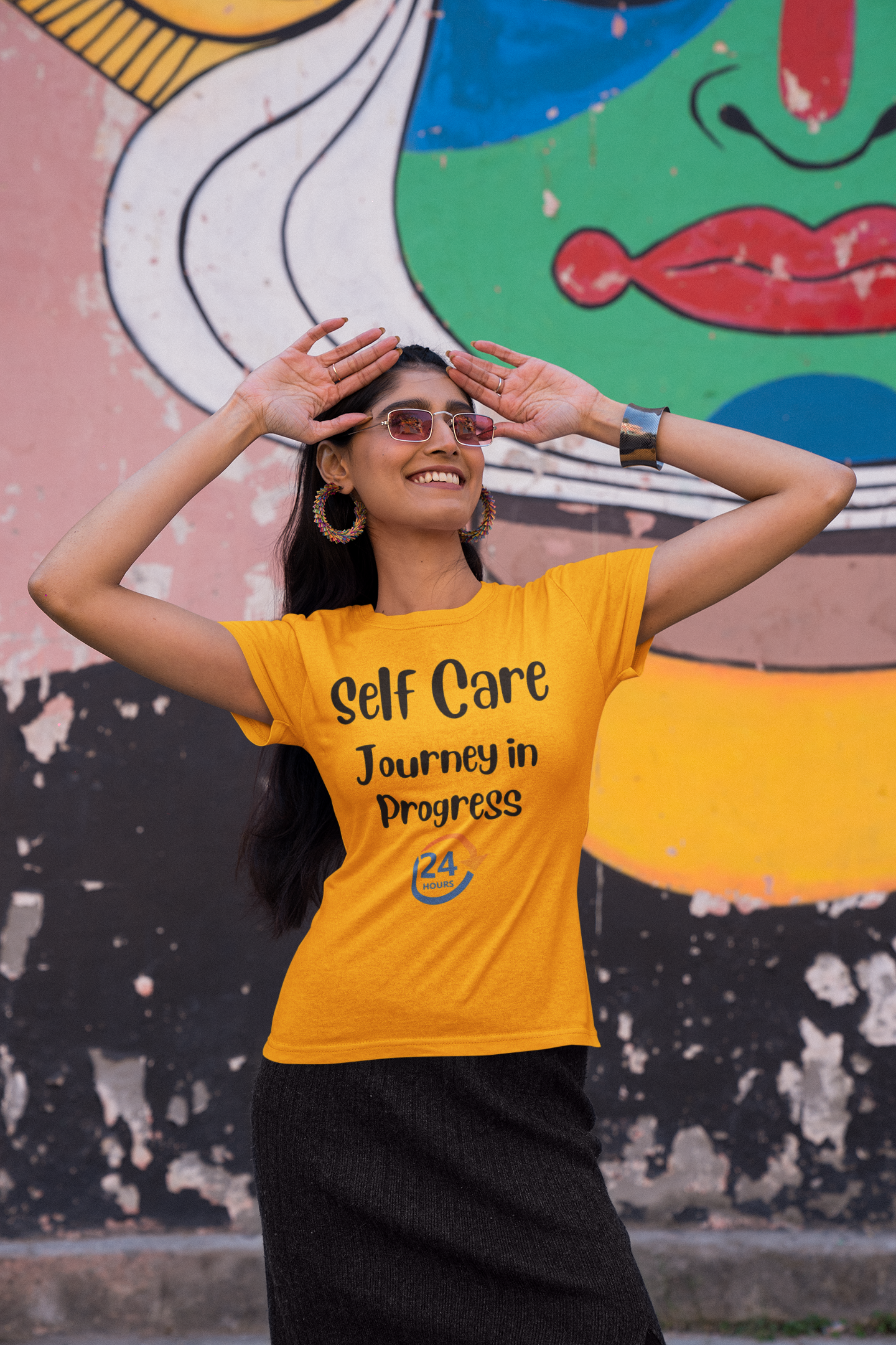 Self Care Journey in Progress' Tee Shirt from our Self Care Laughs & Logic Collection