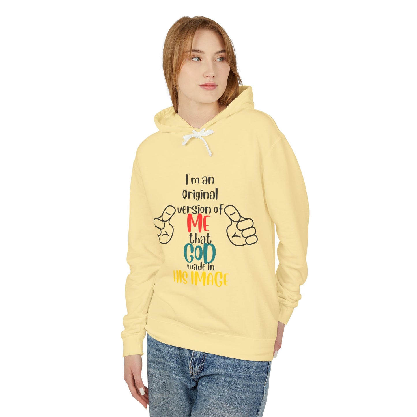 Original by Design: Unisex Lightweight Hooded Sweatshirt with Faith-Inspired Message