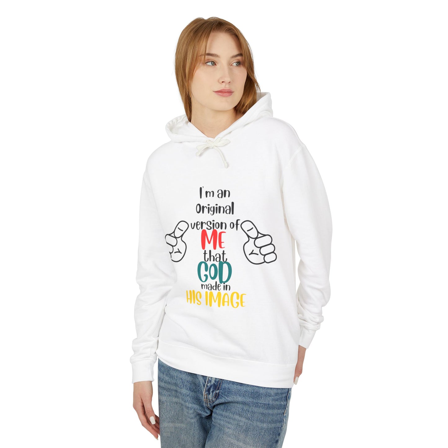 Original by Design: Unisex Lightweight Hooded Sweatshirt with Faith-Inspired Message