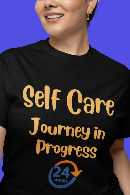 Self Care Journey in Progress 24 Hours Gildan 2000 Tee- Empower your well-being, inspirational wellness, Self-Care awareness