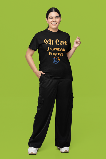 Self Care Journey in Progress 24 Hours Gildan 2000 Tee- Empower your well-being, inspirational wellness, Self-Care awareness